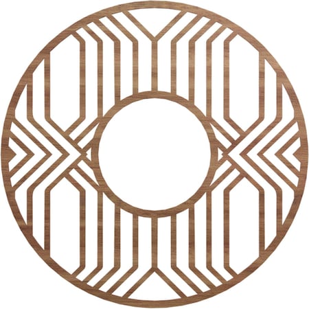 Ekena Millwork Empire Wood Fretwork Pierced Ceiling Medallion, Walnut, 36"OD x 13 1/8"ID x 3/8"T CMWP36X36X0375EPWA